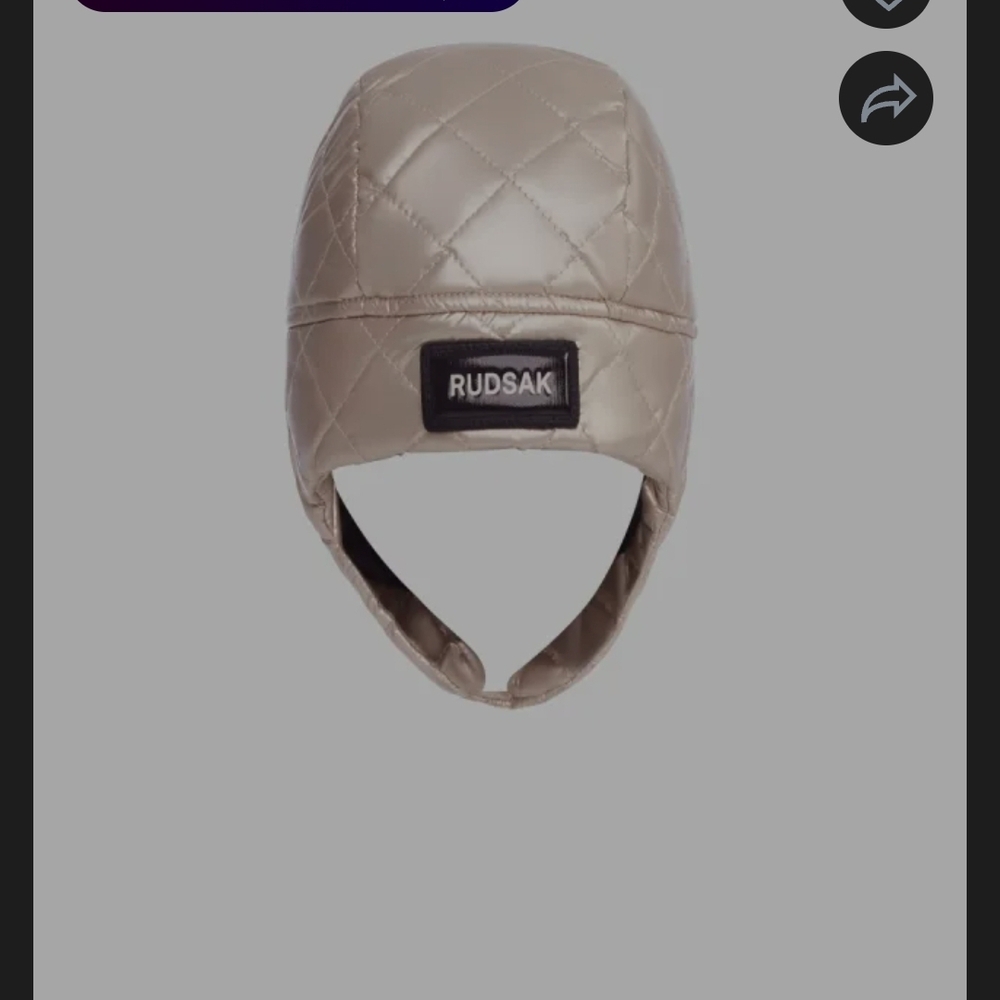 RUDSAK Quilted Beige Hat O/s